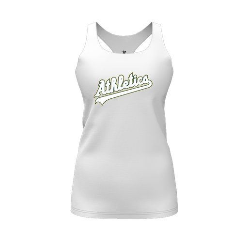 [CUS-DFW-RCBK-PER-WHT-FYS-LOGO2] Racerback Tank Top (Female Youth S, White, Logo 2)