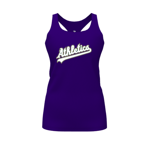 [FT0TRBPP-FYS-LOGO2] Decker Racerback Tank Top (Female Youth S, Purple, Logo 2)