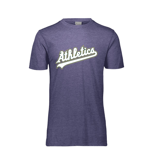 [FTSCUBNV-YS-LOGO2] Decker Youth Tri-Blend T-Shirt - Short Sleeve (Youth S, Navy, Logo 2)