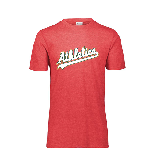 [FTSCUBRD-YS-LOGO2] Decker Youth Tri-Blend T-Shirt - Short Sleeve (Youth S, Red, Logo 2)