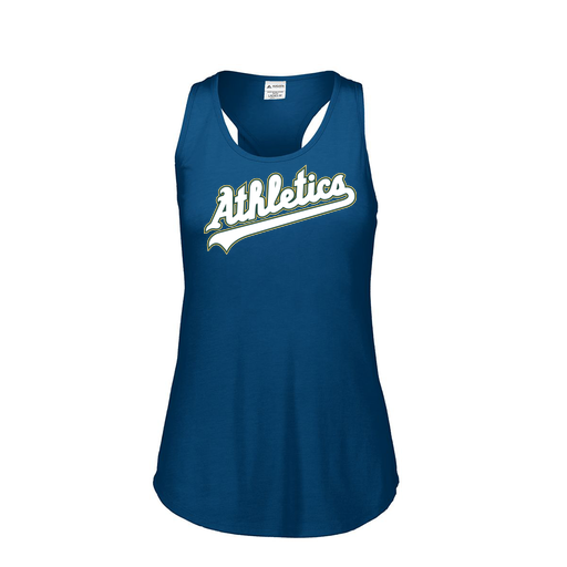 [FT0TUBNV-FAS-LOGO2] Ladies Tri Blend Tank Top (Female Adult S, Navy, Logo 2)