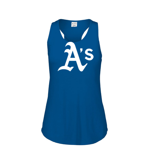 [3078.U55.S-LOGO3] Ladies Tri Blend Tank Top (Female Adult S, Royal, Logo 3)