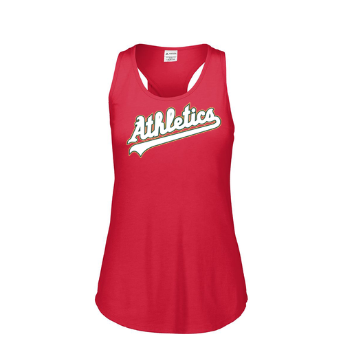 [3078.V96.S-LOGO2] Ladies Tri Blend Tank Top (Female Adult S, Red, Logo 2)