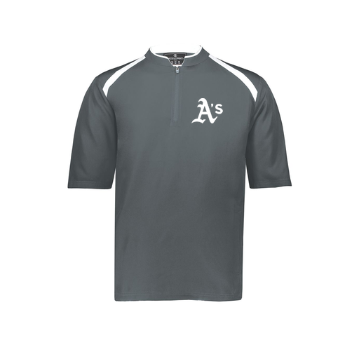 [229581-AS-GRY-LOGO3] Men's Dugout Short Sleeve Pullover (Adult S, Gray, Logo 3)