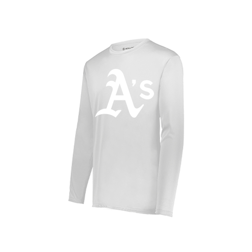 [222822.005.XS-LOGO3] Men's LS Smooth Sport Shirt (Adult XS, White, Logo 3)