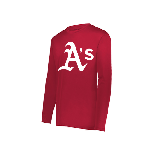 [222822.083.XS-LOGO3] Men's LS Smooth Sport Shirt (Adult XS, Red, Logo 3)
