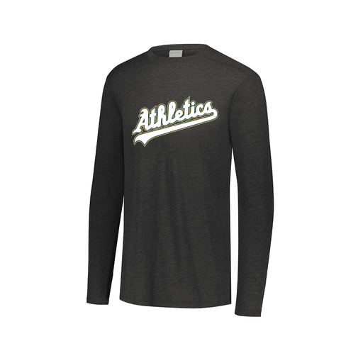 [FTLCUBBK-AXS-LOGO2] Decker Men's Tri-Blend T-Shirt - Long Sleeve (Adult XS, Black, Logo 2)