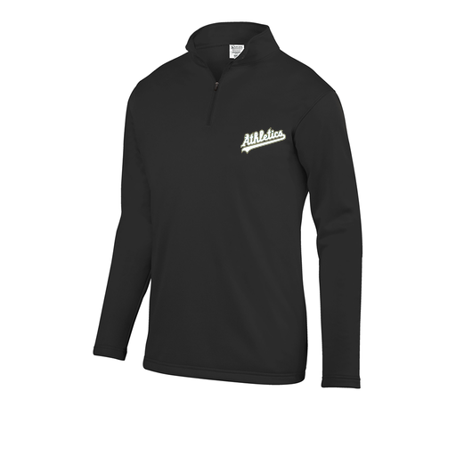 [FOLQFFBK-AS-LOGO2] Decker Men's FlexFleece 1/4 Zip (Adult S, Black, Logo 2)