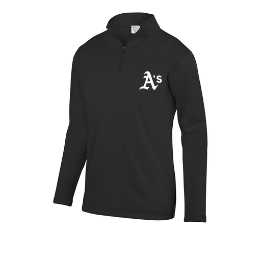 [DFW-FFQZ-BLK-AS-LOGO3] Men's FlexFleece 1/4 Zip (Adult S, Black, Logo 3)