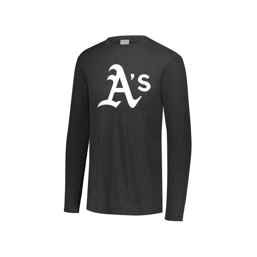 [FTLCUBBK-YS-LOGO3] Decker Youth Tri-Blend T-Shirt - Long Sleeve (Youth S, Black, Logo 3)